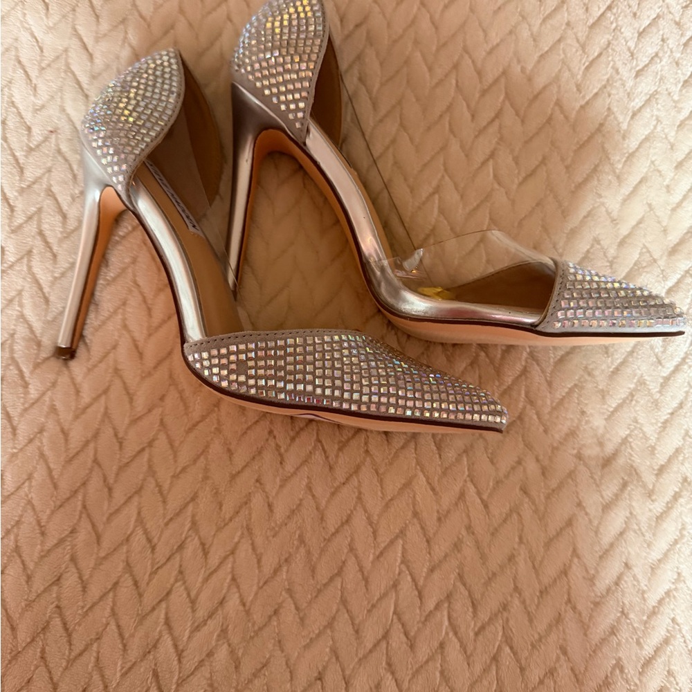 Elegant Silver Stiletto Heels
